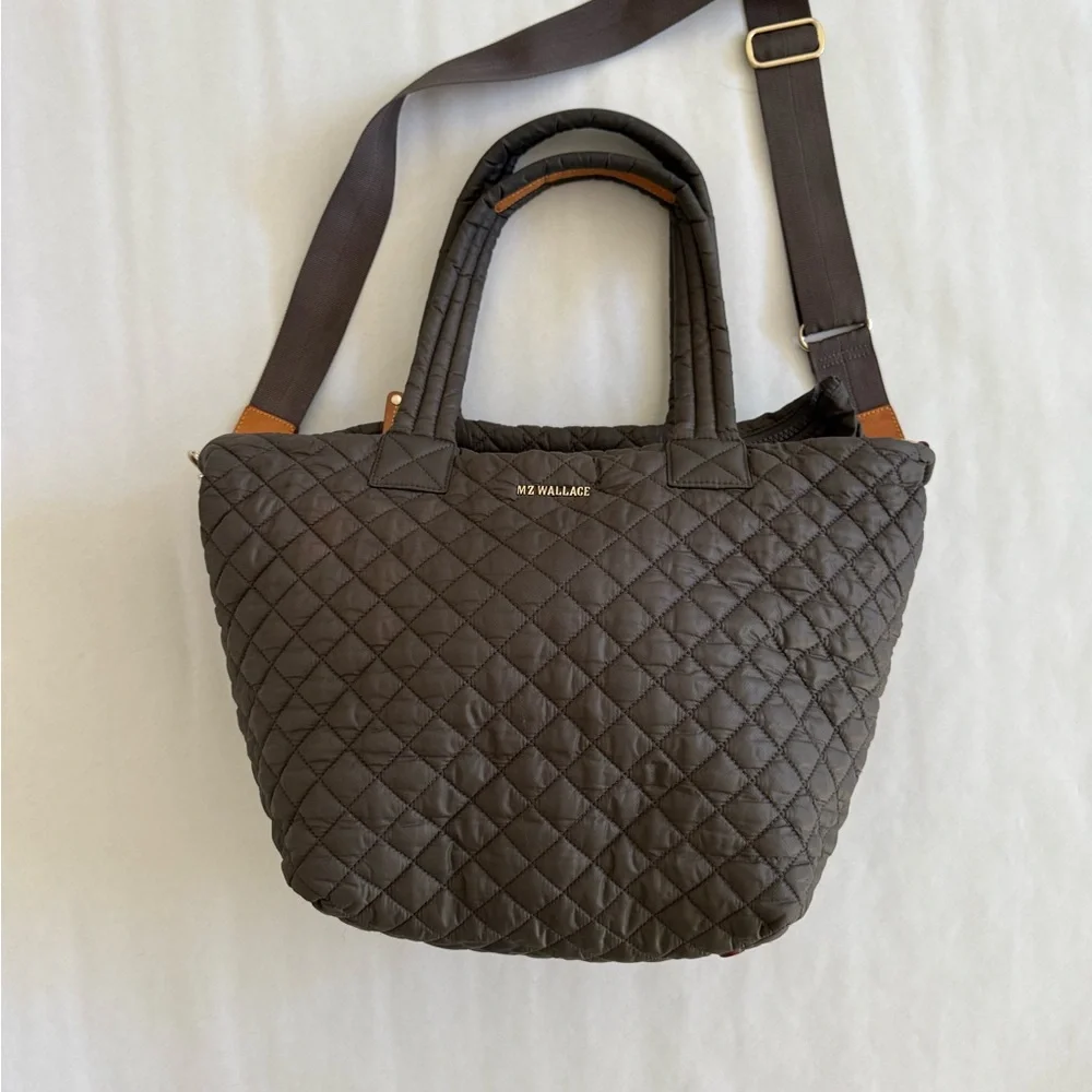 MZ Wallace Espresso Quilted Crossbody Bag - Picture 2 of 8